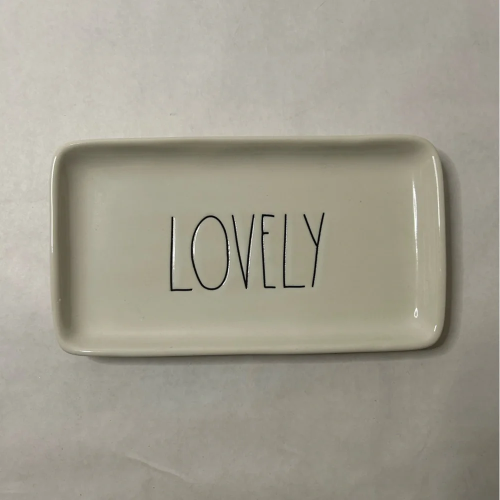Rae Dunn Artisan Collection by Magenta: Lovely Cream Rectangular Tray